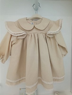 Vestido Hortênsia Manga Longa com Frufru