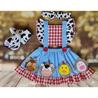 Vestido Minnie Menina Estampado Vermelho Disney