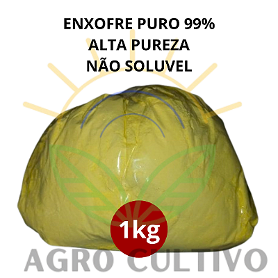 Enxofre em Pó Puro 99,5% de Pureza Premium - Pacote 1kg
