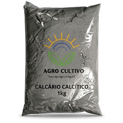 Calcário Calcítico Puro Corretor de Solo e pH - Pacote 1kg