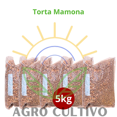 Adubo Orgânico Torta de Mamona Roda de Nitrogênio Magnésio - Pacote 5kg
