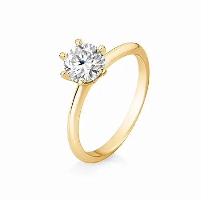 ANEL SOLITÁRIO MOISSANITE 8MM 2CT