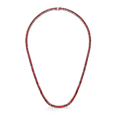 Colar Riviera Granada Natural 3mm em Prata 925 com Banho de Ródio