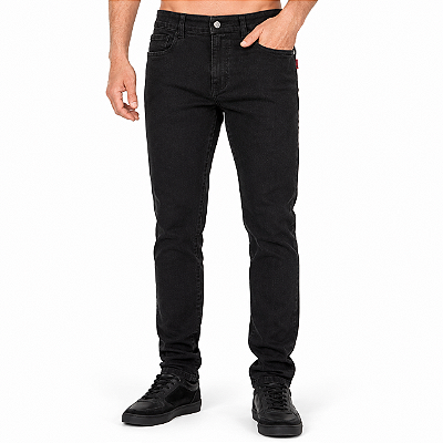 Calca Básica Jeans Slim Black Vida Marinha