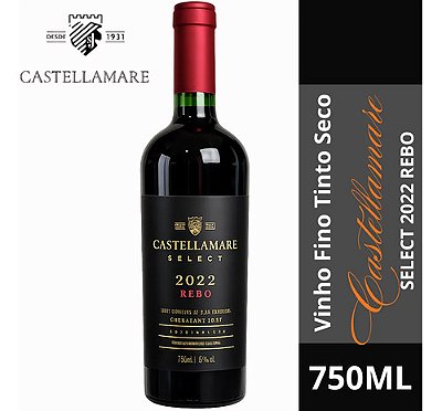 Vinho Fino Tinto Seco Rebo Select 2022 Castellamare