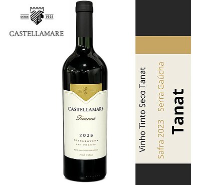 Vinho Tinto Fino Tanat 2023 Castellamare 750ml Serra Gaúcha