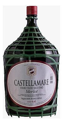 Vinho Tinto Seco Fino Merlot Castellamare 4,6l Garrafão