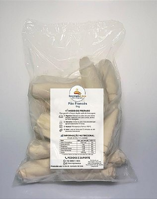 Pão Francês Congelado 1kg - 20 Unidades