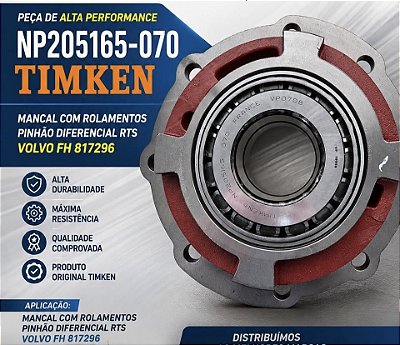 817296 - MANCAL COM ROLAMENTO PINHÃO DIFERENCIAL RTS VOLVO FH - TIMKEN