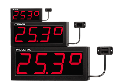 Termohigrômetro Digital Prodigital quatro dígitos-Alcance até 20 metros RDI-1PTH