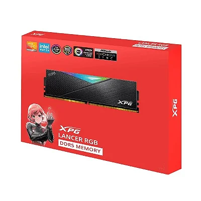 Memória RAM XPG LANCER RGB 32GB 2x16GB DDR5 6000MHz CL30 Preta