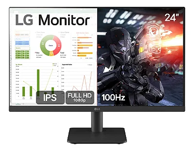 Monitor Gamer LG 24MS500-B 24” Full HD IPS 100Hz Preto