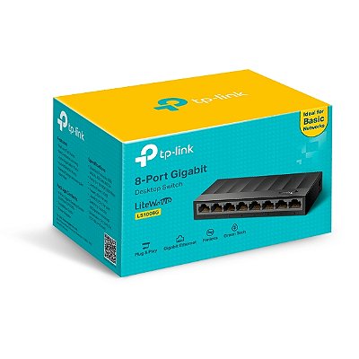 Switch TP-Link LS1008G 8 Portas Gigabit 10/100/1000 Mbps