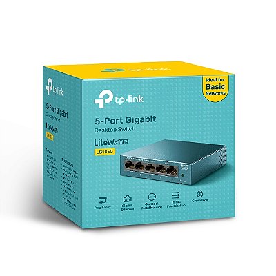 Switch TP-Link LS1005 5 Portas Fast Ethernet 10/100 Mbps