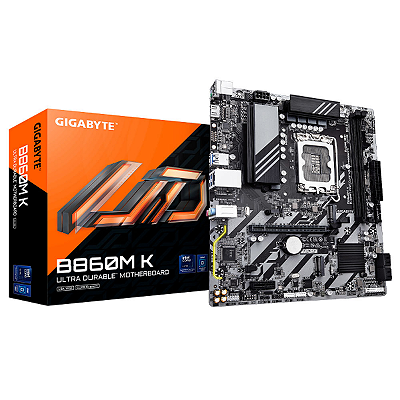 Placa Mãe Gigabyte B860M K 1.0 DDR5 LGA1851 Ultra Processors