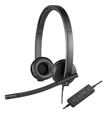 Headset Logitech H570e 981-000574 USB Estéreo com Microfone