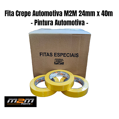 Kit 32 Fita Crepe Automotiva M2M Parts Amarela 24mm x 40m em Dracena