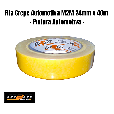 Fita Crepe Automotiva M2M Parts Amarela 24mm x 40m em Dracena