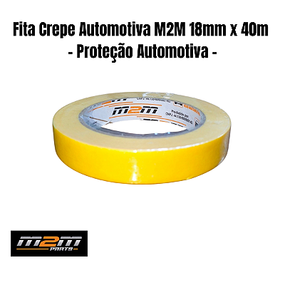 Fita Crepe Automotiva M2M Parts Amarela 18mm x 40m em Dracena