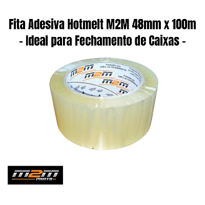 Fita Adesiva Transparente Hotmelt M2M 48mm x 100m Em Dracena