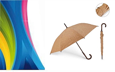 Guarda-chuva 2 em 1 com sacola de compras em poliéster reciclado incluso