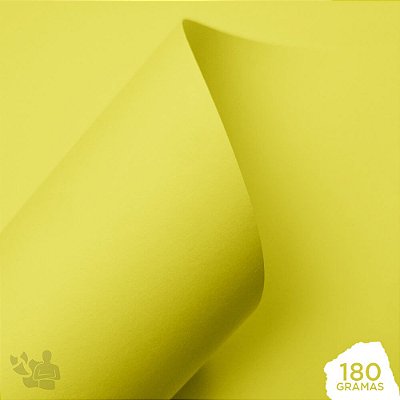 Papel Color Pop - Mimo - Amarelo Canarinho - 180g - 30,5x30,5cm