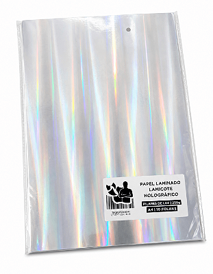 Papel Laminado - Lamicote - Holográfico - Pilares de Luz - 250g - A4 - 210x297mm