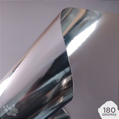 Papel Laminado - Lamicote - Prata - 180g - A4 - 210x297mm
