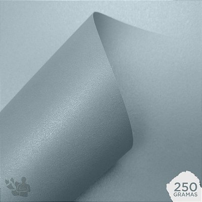 Papel Color Pop Luminous - Mimo - Prata Azulado - 250g - 30,5x30,5cm