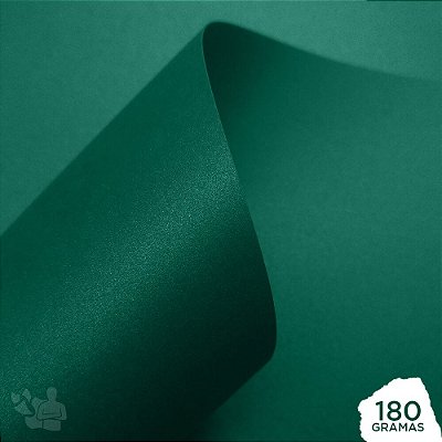 Papel Perolizado - Verde Bandeira - 180g - A4 - 210x297mm