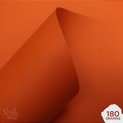 Papel Color Plus - Cartagena - Laranja - 180g - A4 - 210x297mm