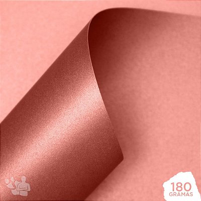Papel Perolizado - Rosa Quartz - 180g - A4 - 210x297mm