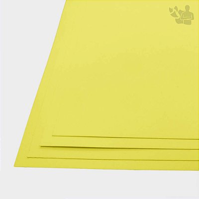 Papel Color Pop - Mimo - Amarelo Canarinho - 180g - A4 - 210x297mm