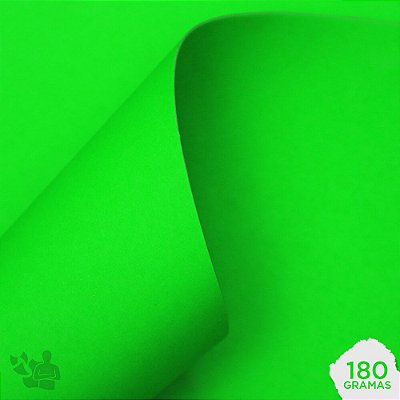 Papel Neon - 180g - Verde - A4 - 210x297mm