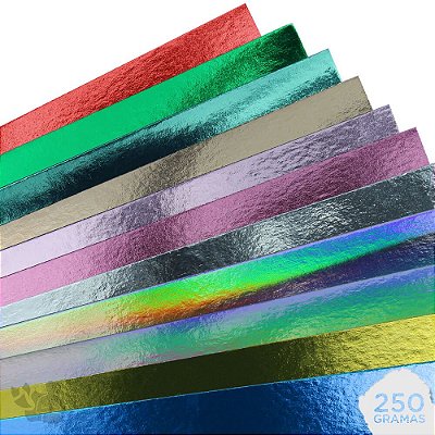 Kit Papel Laminado - Mix de Cores - 250g