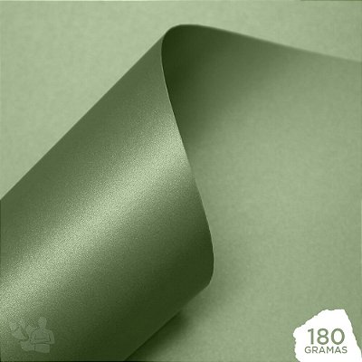 Papel Perolizado - Verde Claro - 180g - A4 - 210x297mm