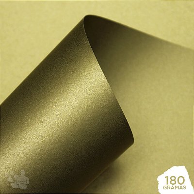Papel Perolizado - Ouro - 180g - A4 - 210x297mm