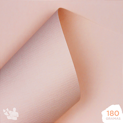 Papel Vergê - Coral - 180g
