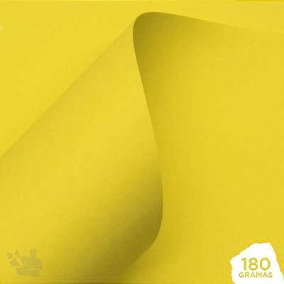Papel Color Plus - Doha - Amarelo Banana - 180g