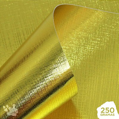 Papel Laminado - Lamicote - Telado - Dourado - 250g