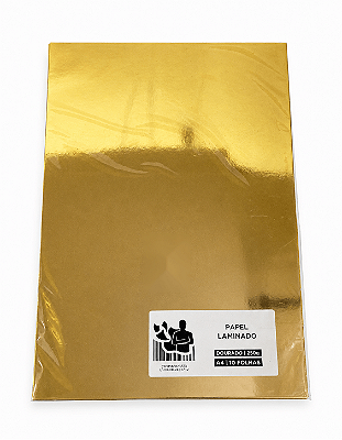 Papel Laminado - Dourado - 250g - A4