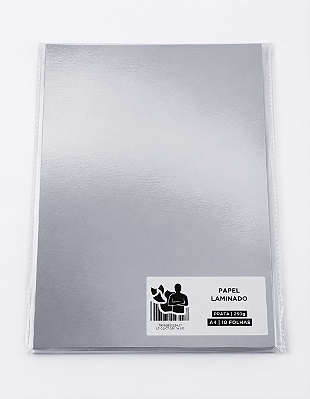 Papel Laminado - Prata - 250g - A4