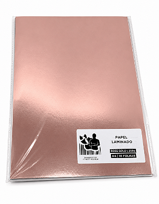 Papel Laminado - Rose Gold - 250g - A4