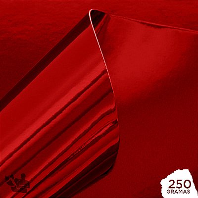 Papel Laminado - Vermelho - 250g - A4