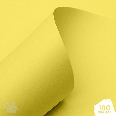 Papel Offset Colorido - Amarelo - 180g - A4 - 210x297mm