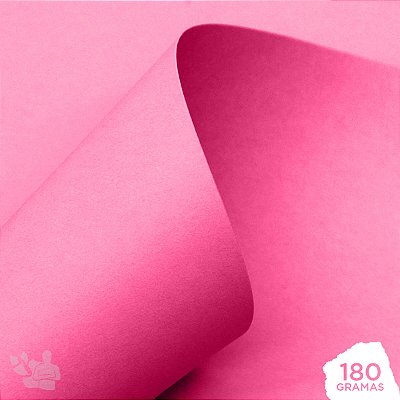 Papel Offset Colorido - Rosa - 180g - A4 - 210x297mm