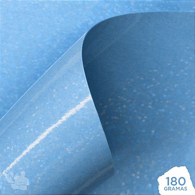 Papel Lamicote Confeti - Azul - 180g - A4 - 210x297mm