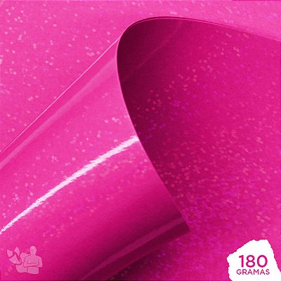 Papel Lamicote Confeti - Pink - 180g - A4 - 210x297mm