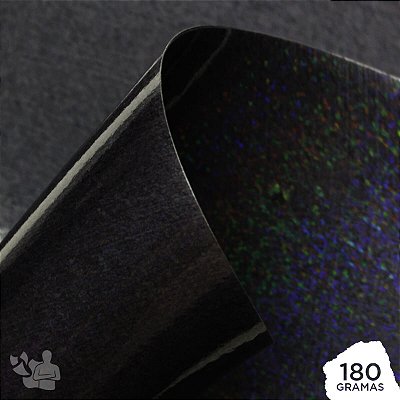 Papel Lamicote Confeti - Preto - 180g - A4 - 210x297mm