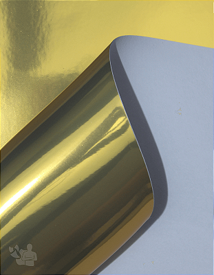 Vinil Adesivo Holográfico - Dourado - 130g - Jato de Tinta - A4 - 210x297mm